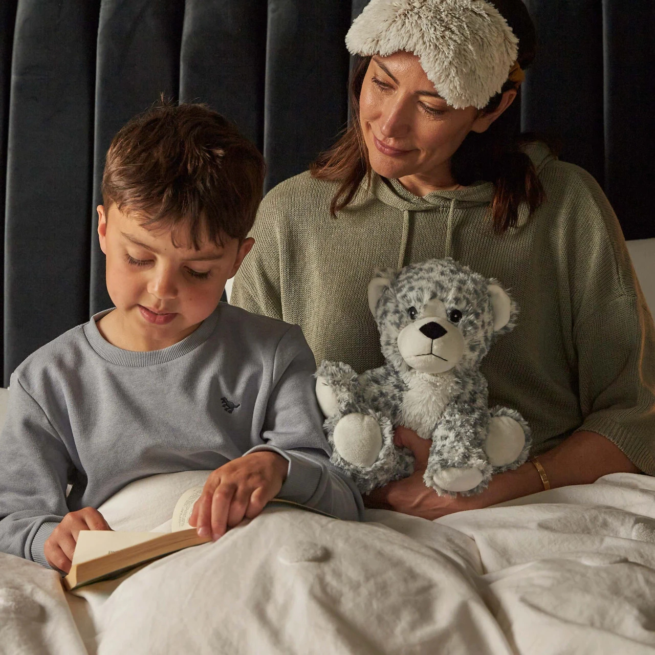 Warmies Snow Leopard Cozy Plush Microwavable Toy 2 Warmies Snow Leopard Cozy Plush Microwavable Toy - Image 2