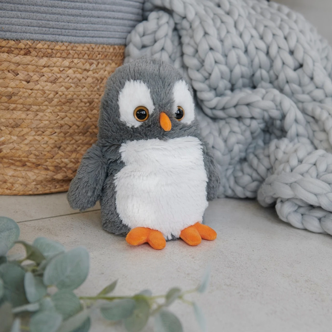 Warmies Grey Owl Cozy Plush Microwavable Toy 3 Warmies Grey Owl Cozy Plush Microwavable Toy - Image 3