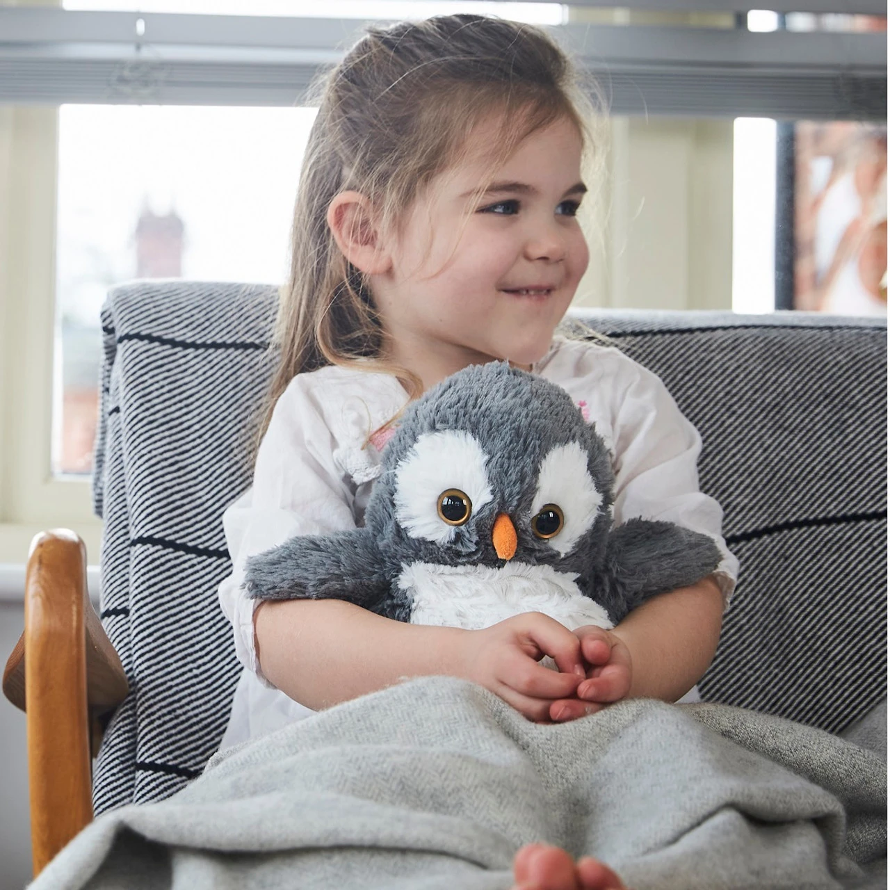 Warmies Grey Owl Cozy Plush Microwavable Toy 2 Warmies Grey Owl Cozy Plush Microwavable Toy - Image 2