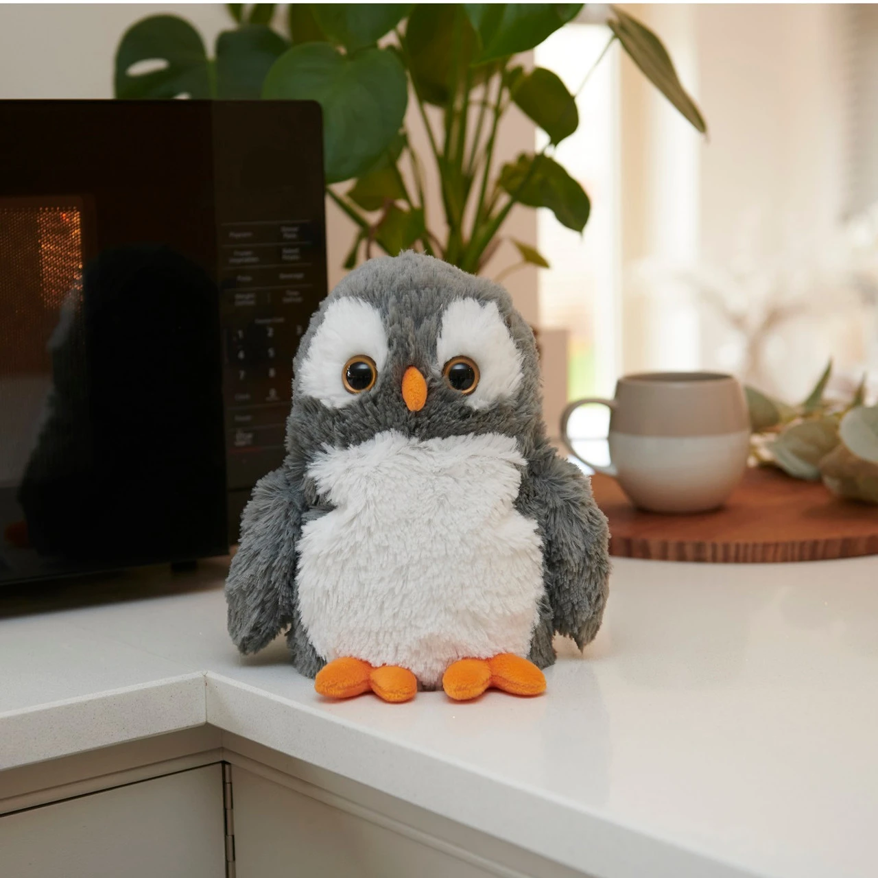Warmies Grey Owl Cozy Plush Microwavable Toy 8 Warmies Grey Owl Cozy Plush Microwavable Toy - Image 8