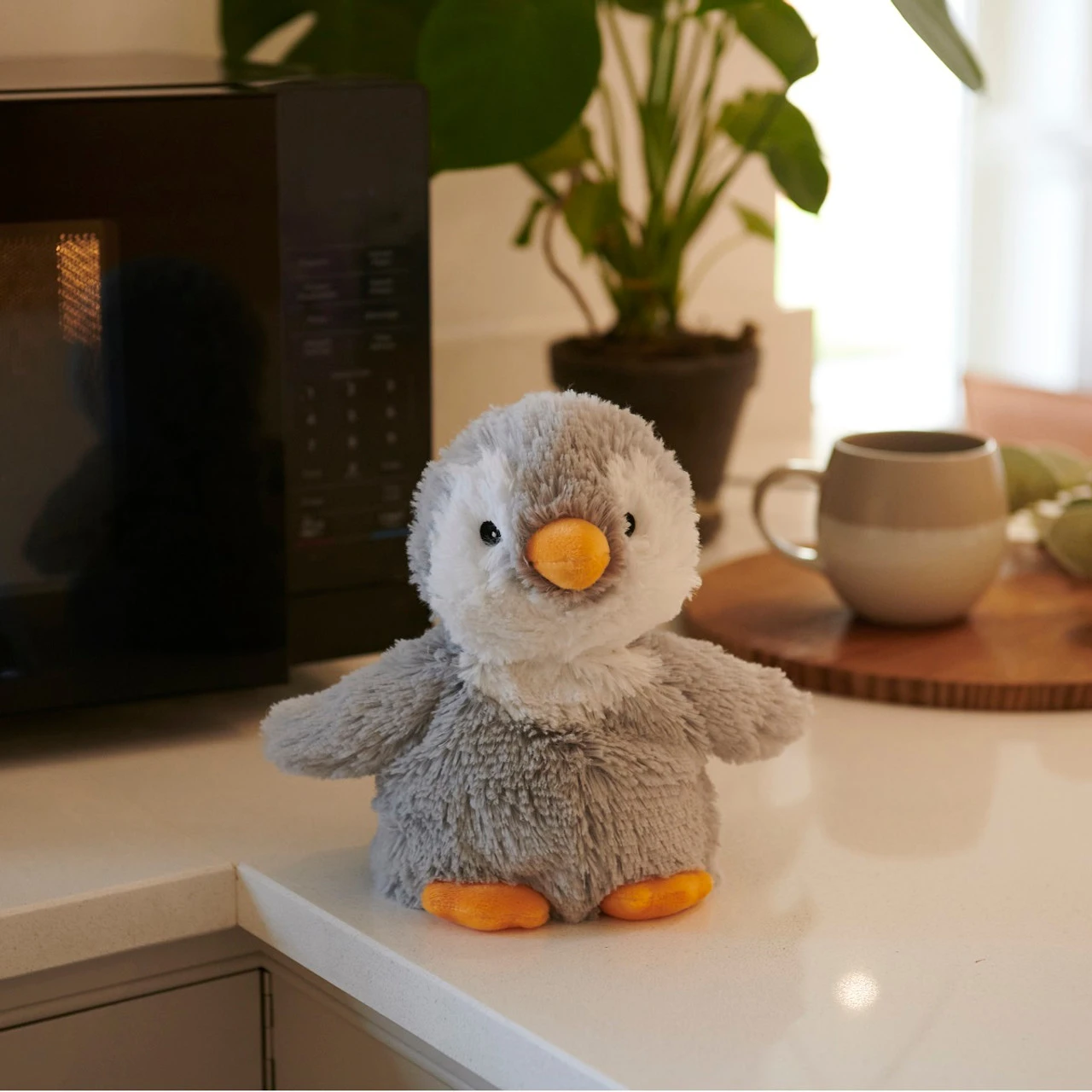 Warmies Grey Penguin Cozy Plush Microwavable Toy 8 Warmies Grey Penguin Cozy Plush Microwavable Toy - Image 8