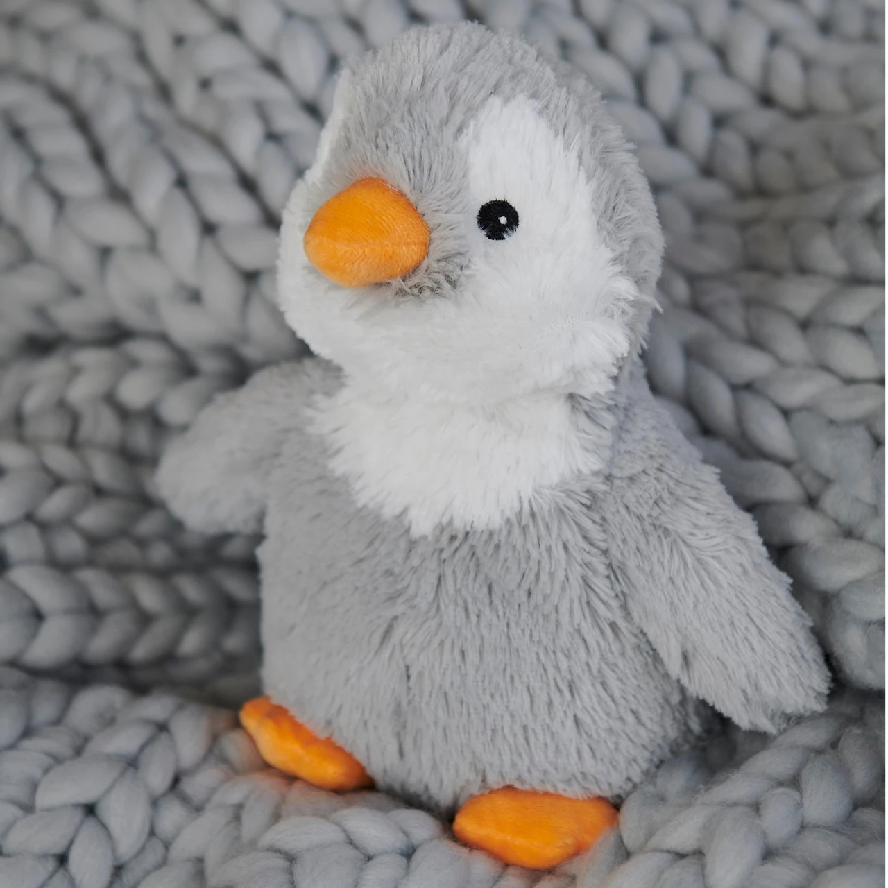 Warmies Grey Penguin Cozy Plush Microwavable Toy 3 Warmies Grey Penguin Cozy Plush Microwavable Toy - Image 3