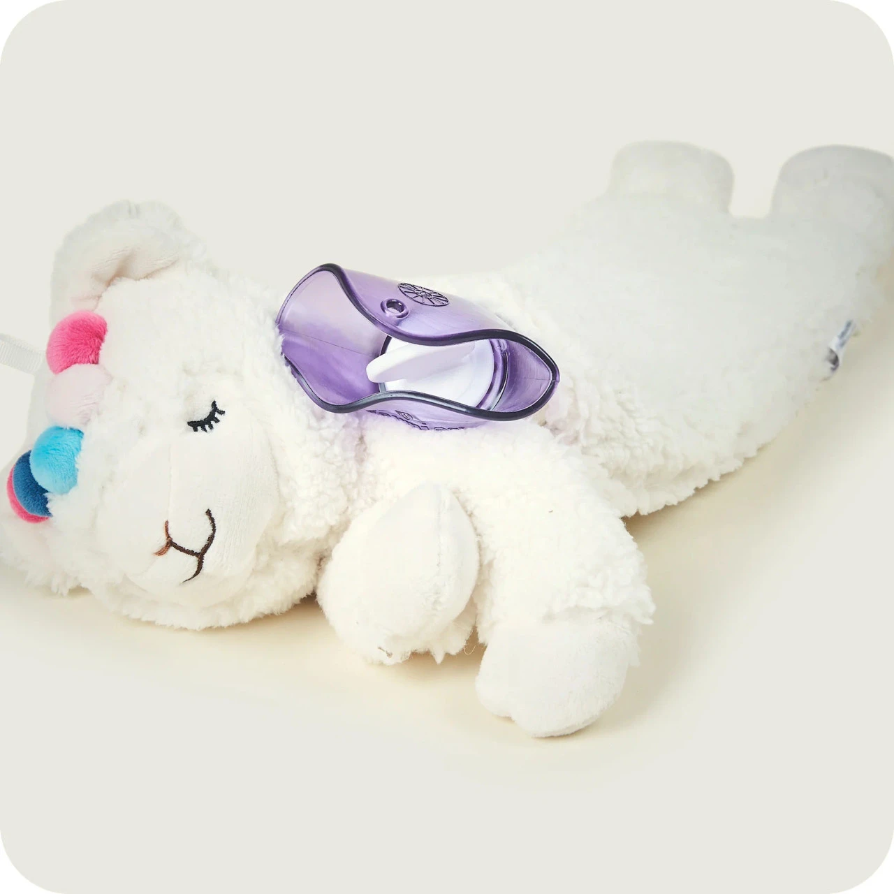 Warmies Cream Llama 3D Novelty Midi Hot Water Bottle 4 Warmies Cream Llama 3D Novelty Midi Hot Water Bottle - Image 4