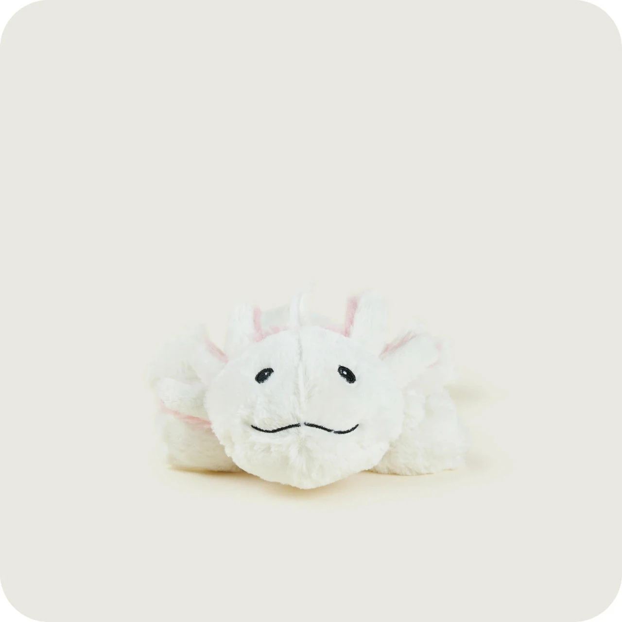Warmies White Axoloti Cozy Plush Microwavable Toy 3 Warmies White Axoloti Cozy Plush Microwavable Toy - Image 3