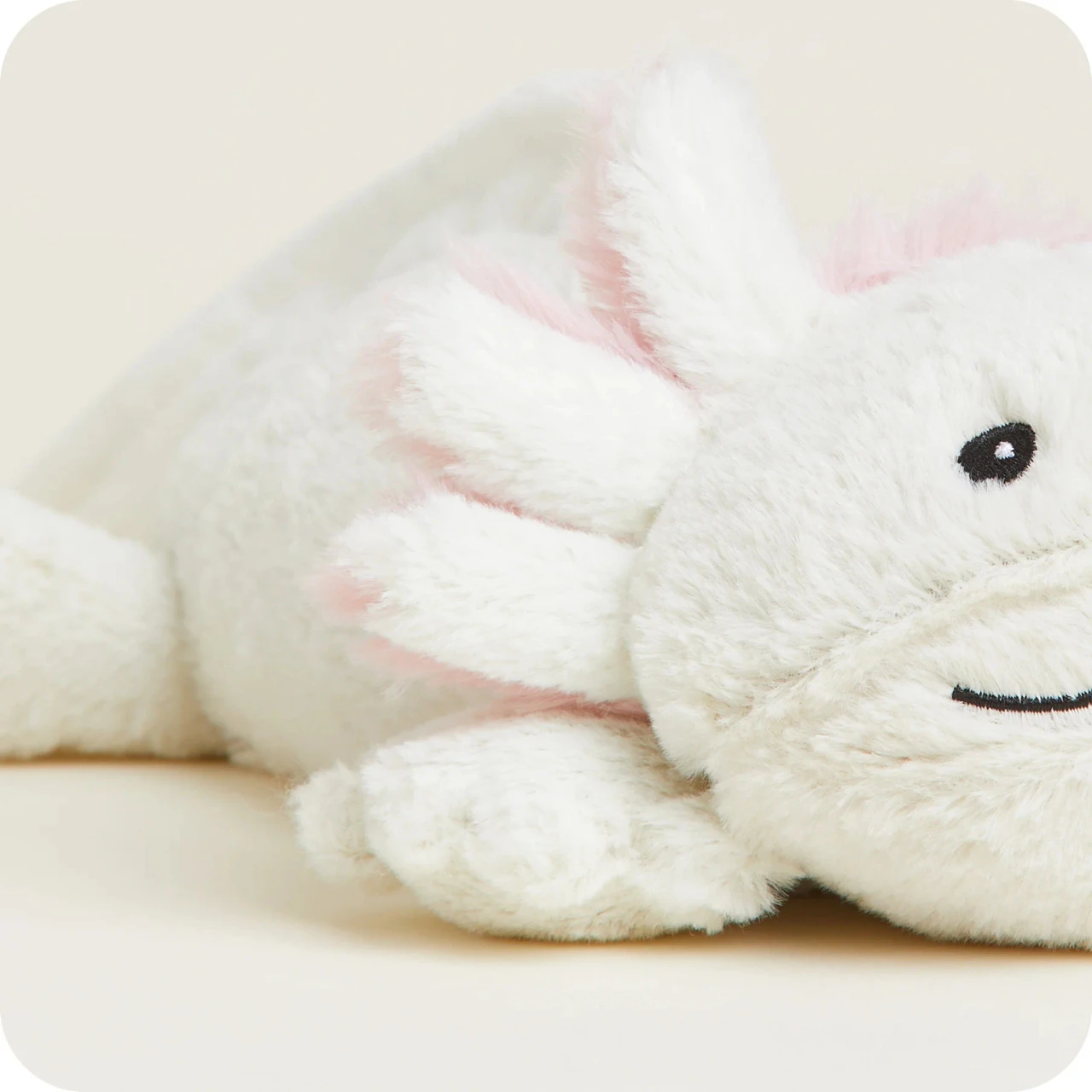 Warmies White Axoloti Cozy Plush Microwavable Toy 7 Warmies White Axoloti Cozy Plush Microwavable Toy - Image 7