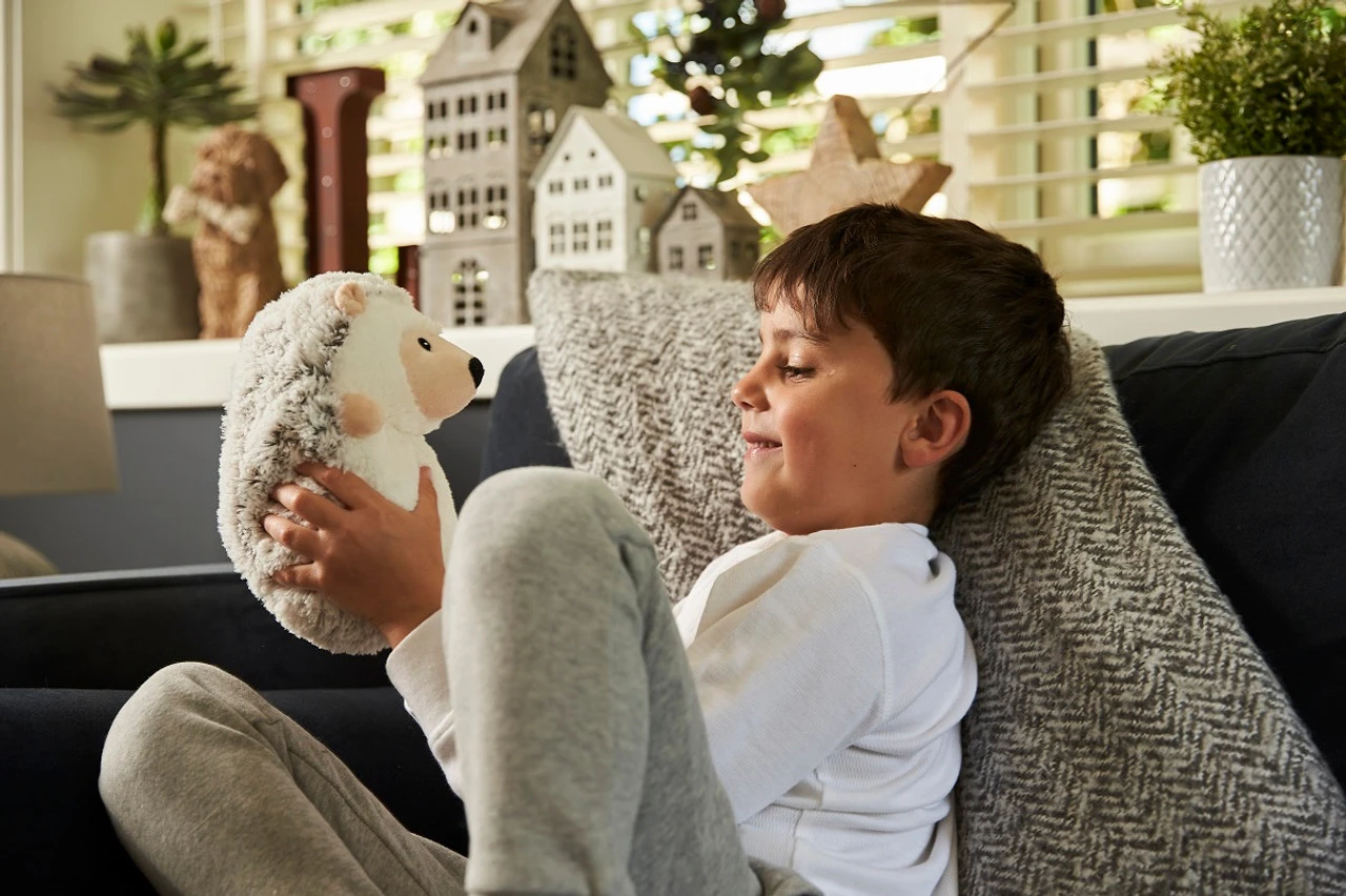 Warmies Beige Hedgehog Cozy Plush Microwavable Toy 7 Warmies Beige Hedgehog Cozy Plush Microwavable Toy - Image 7