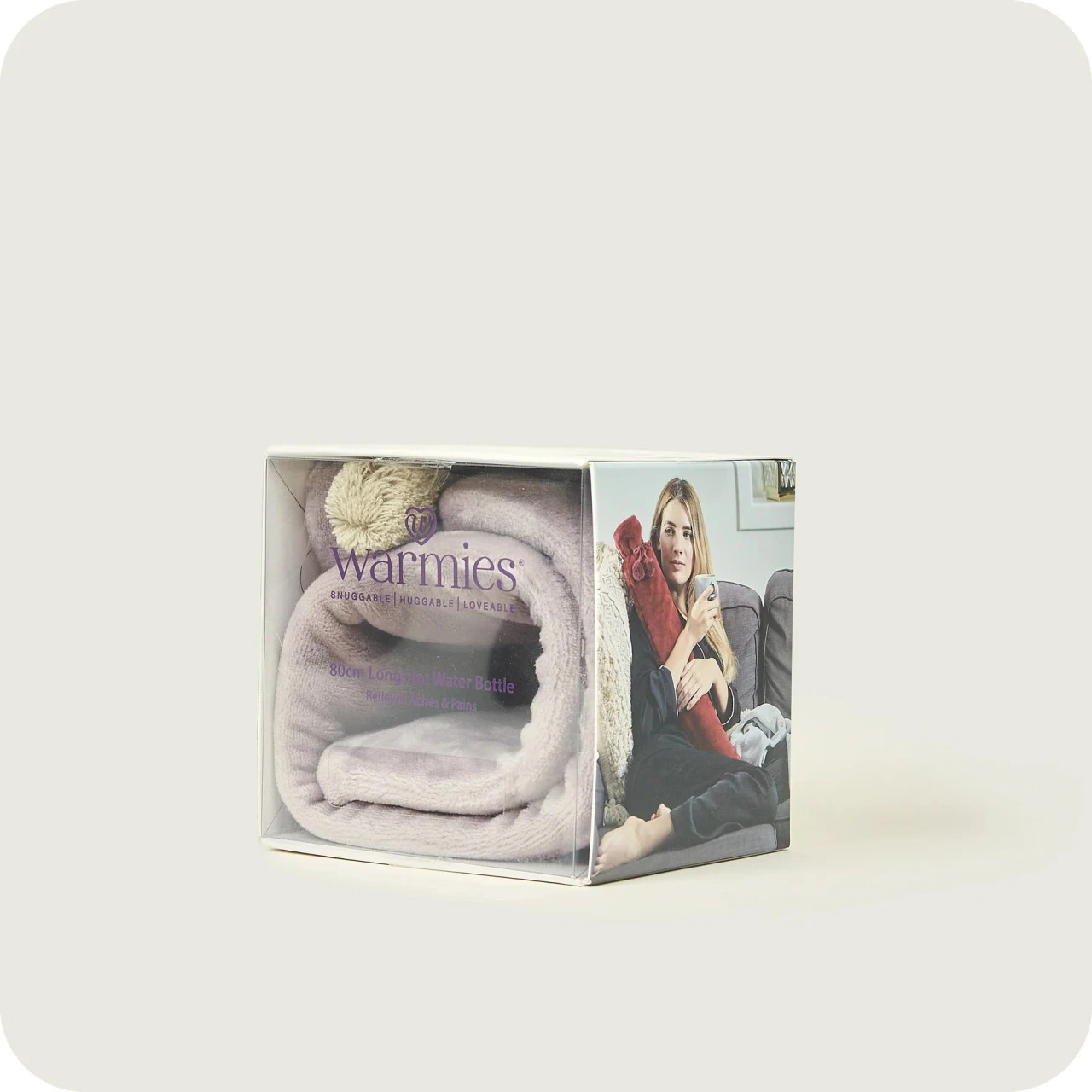 Warmies Clay Fleece Long Hot Water Bottle 5 Warmies Clay Fleece Long Hot Water Bottle - Image 5