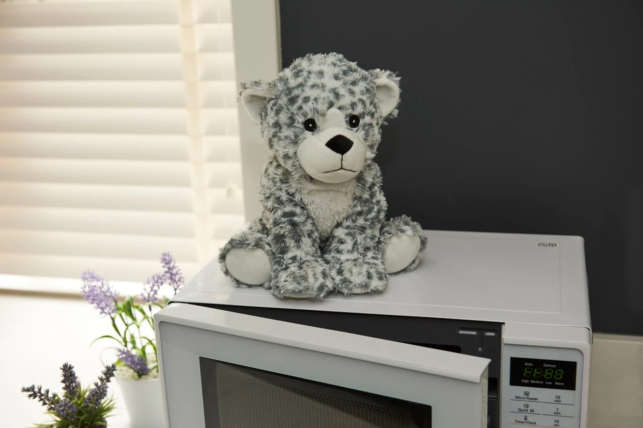 Warmies Snow Leopard Cozy Plush Microwavable Toy 8 Warmies Snow Leopard Cozy Plush Microwavable Toy - Image 8